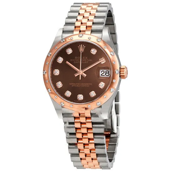 JMS always Original Rolex Datejust 31 Chocolate Diamond Dial Automatic Ladies Steel and 18kt Pink Gold Jubilee Watch 278341CHDJ Watches JMS always Original Rolex Datejust 31 Chocolate Diamond Dial Automatic Ladies Steel and 18kt Pink Gold Jubilee Watch 278341CHDJ Watches