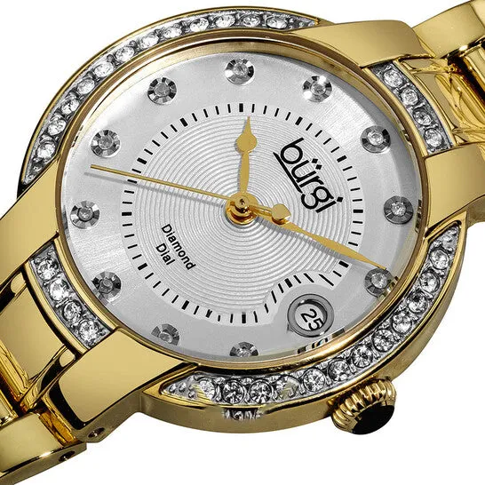 JMS always Rings Original Burgi Silver Dial Goldtone Ladies Watch BUR077YG JMS always Rings Original Burgi Silver Dial Goldtone Ladies Watch BUR077YG