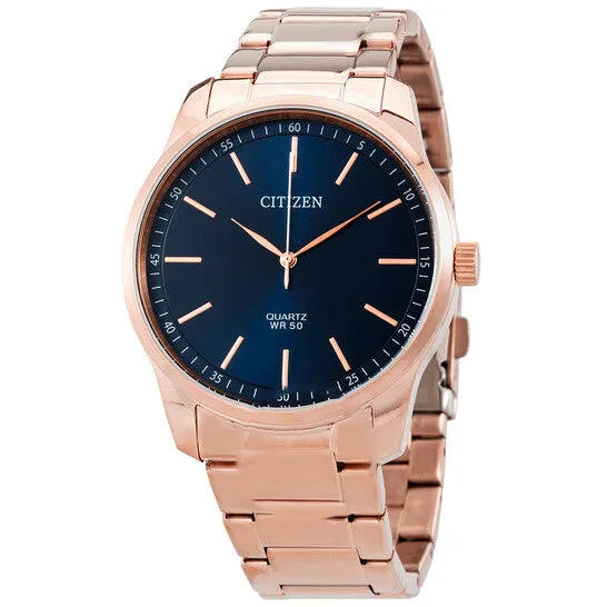JMS always Rings Original Citizen Quartz Blue Dial Rose Goldtone Mens Watch BH500351L JMS always Rings Original Citizen Quartz Blue Dial Rose Goldtone Mens Watch BH500351L