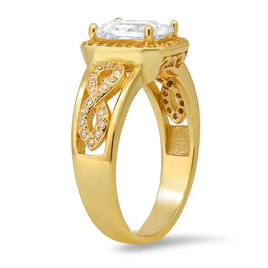 JMS always Rings Original Kylie Harper Sterling Silver Emeraldcut Cubic Zirconia CZ Infintiy Ring JMS always Rings Original Kylie Harper Sterling Silver Emeraldcut Cubic Zirconia CZ Infintiy Ring