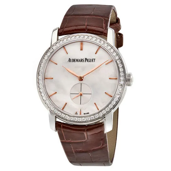 JMS always Watches Original Audemars Piguet Jules Audemars Manual Wind Diamond Mother of Pearl Dial Ladies Watch 77240BCZZA808CR01 JMS always Watches Original Audemars Piguet Jules Audemars Manual Wind Diamond Mother of Pearl Dial Ladies Watch 77240BCZZA808CR01