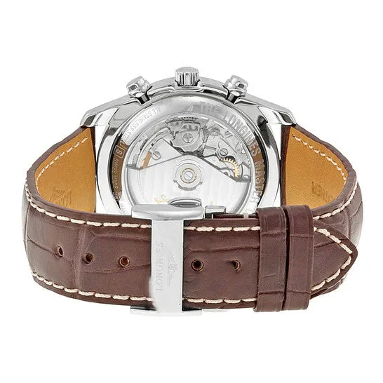 JMS always Watches Original Longines Masters Automatic Chronograph White Dial Brown Leather Mens Watch L26734785 JMS always Watches Original Longines Masters Automatic Chronograph White Dial Brown Leather Mens Watch L26734785