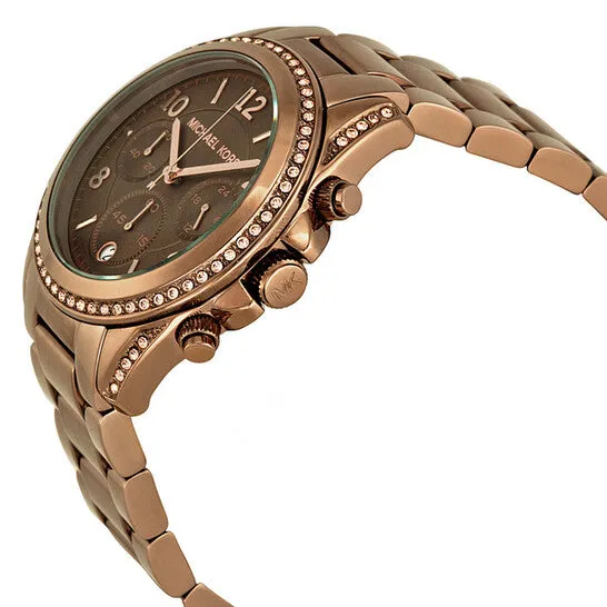 JMS always Watches Original Michael Kors Blair Chronograph Brown PVD Ladies Watch MK5493 JMS always Watches Original Michael Kors Blair Chronograph Brown PVD Ladies Watch MK5493