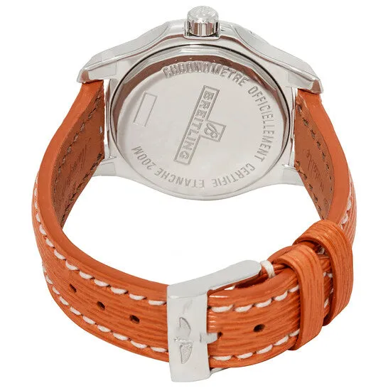 Original Breitling Colt Silver Dial Ladies Orange Sahara Leather Watch A7738811G793212XS JMS always Watches Original Breitling Colt Silver Dial Ladies Orange Sahara Leather Watch A7738811G793212XS JMS always Watches