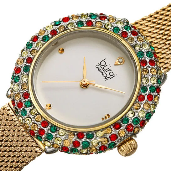 Original Burgi Quartz Diamond Silver Dial Ladies Watch BUR258YG JMS always Watches Original Burgi Quartz Diamond Silver Dial Ladies Watch BUR258YG JMS always Watches