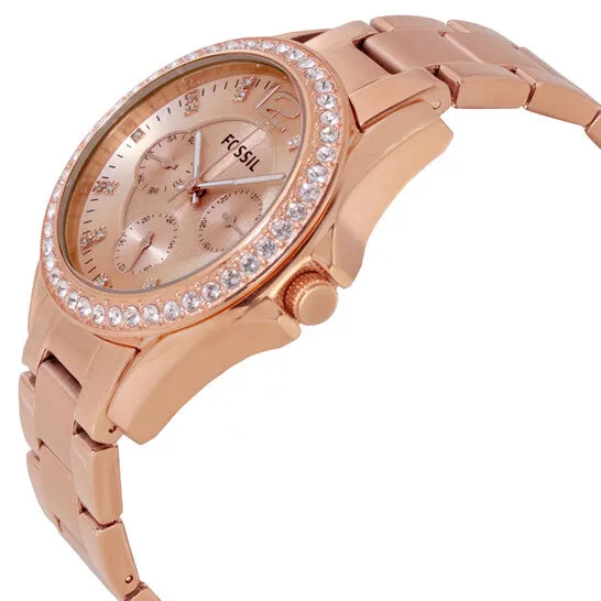Original Fossil Riley MultiFunction Rose Goldplated Ladies Watch ES2811 JMS always Watches Original Fossil Riley MultiFunction Rose Goldplated Ladies Watch ES2811 JMS always Watches