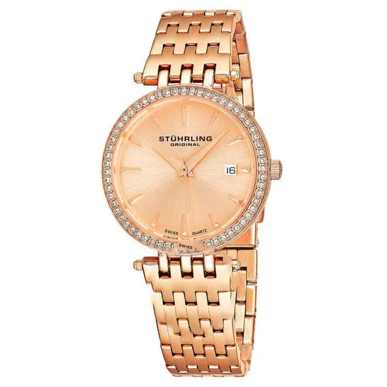 Original Stuhrling Original Symphony Rose Goldtone Dial Ladies Watch M15335 JMS always Rings
