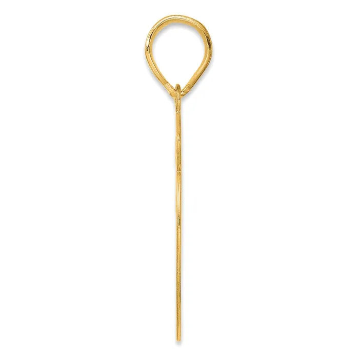 PreStyled Sets Goldia 14k Yellow Gold Brushed Border Script Number 59 Pendant