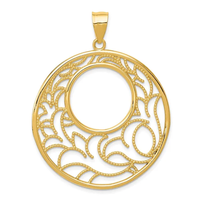 PreStyled Sets Goldia 14k Yellow Gold Circle Pendant
