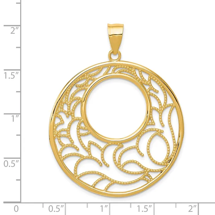 PreStyled Sets Goldia 14k Yellow Gold Circle Pendant