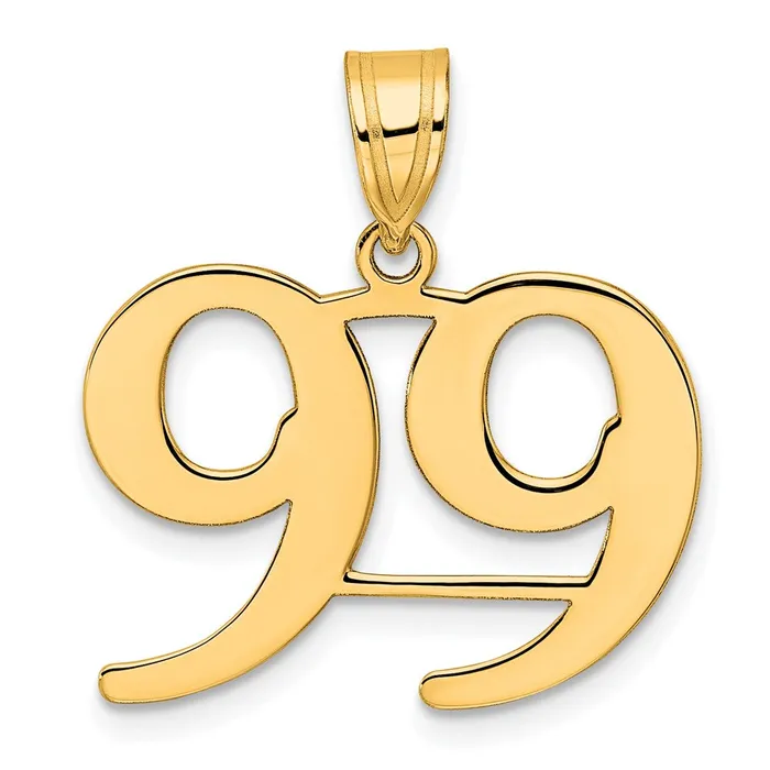 PreStyled Sets Goldia 14k Yellow Gold Polished Number 99 Pendant