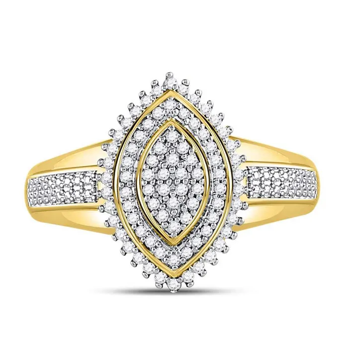 Rings gndatlanta 10kt Yellow Gold Round Diamond Marquiseshape Cluster Ring 14 Cttw Rings gndatlanta 10kt Yellow Gold Round Diamond Marquiseshape Cluster Ring 14 Cttw