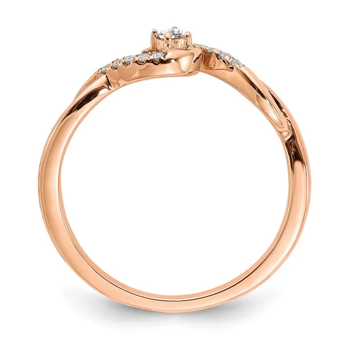 Rings Goldia 14k Rose Gold Real Diamond Promise Ring
