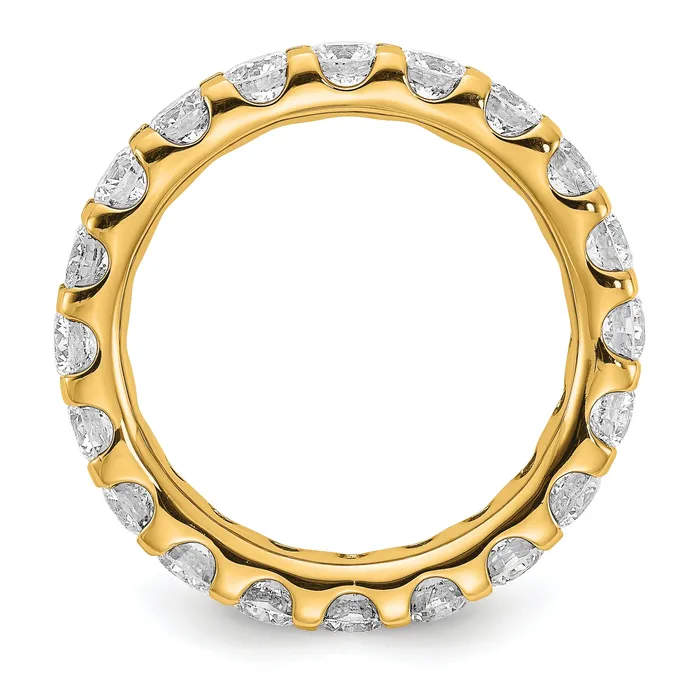 Rings Goldia 14k Yellow Gold 3 Ct Lab Grown Diamond VSSI G Shared Prong Eternity Band Ring