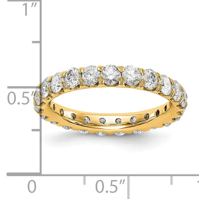 Rings Goldia 14k Yellow Gold 3 Ct Lab Grown Diamond VSSI G Shared Prong Eternity Band Ring