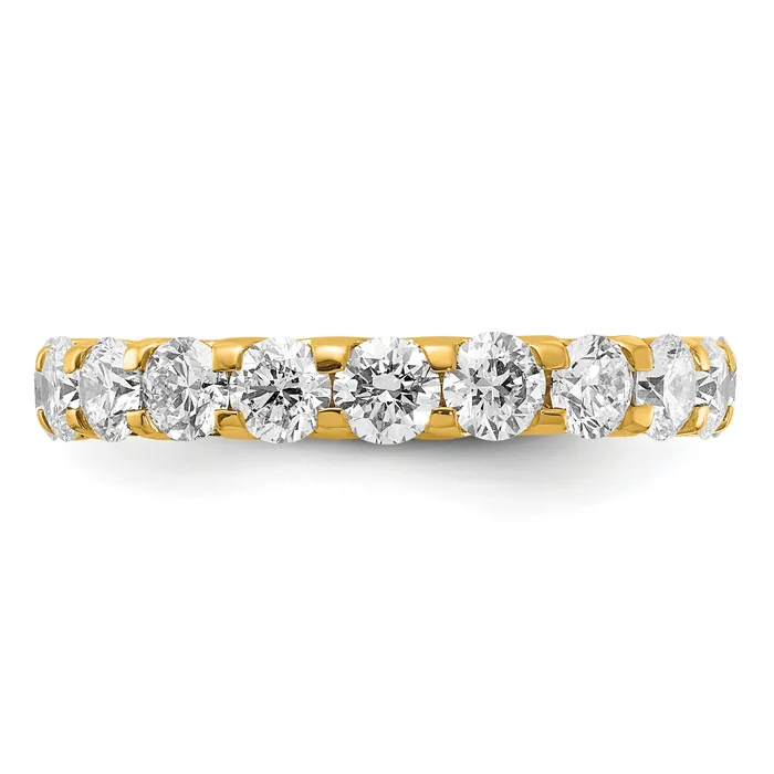 Rings Goldia 14k Yellow Gold 3 Ct Lab Grown Diamond VSSI G Shared Prong Eternity Band Ring