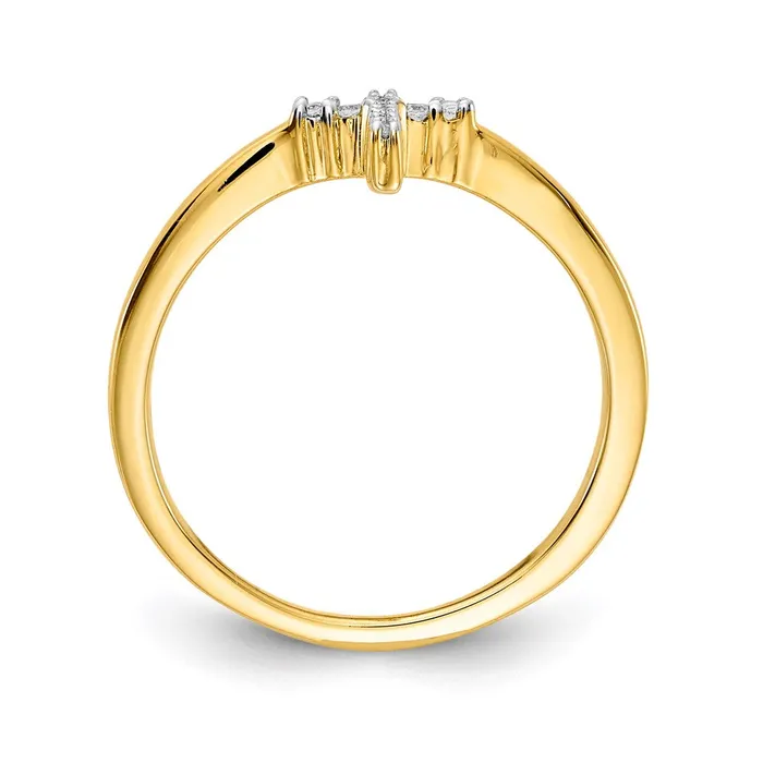 Rings Goldia 14k Yellow Gold Real Diamond Cross Ring