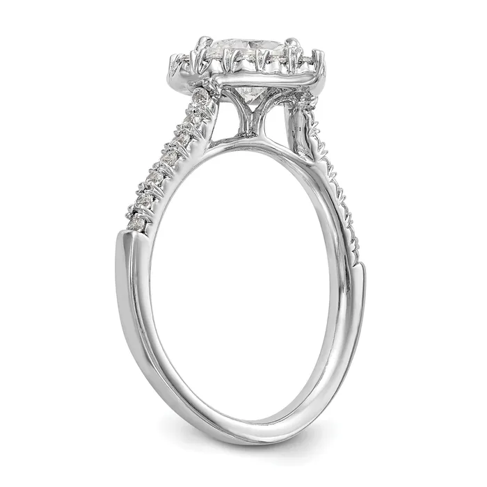 Rings Goldiacom 14kw Heart Halo Simulated Diamond Engagement Ring