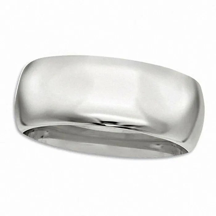 Rings Goldia Mens 70mm Comfort Fit Milgrain Wedding Band in Sterling Silver