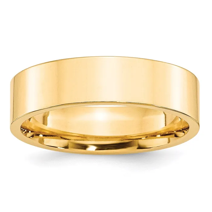 Rings Goldia Solid 14K Yellow Gold 6mm Standard Flat Comfort Fit MensWomens Wedding Band Ring Size 105 Rings Goldia Solid 14K Yellow Gold 6mm Standard Flat Comfort Fit MensWomens Wedding Band Ring Size 105