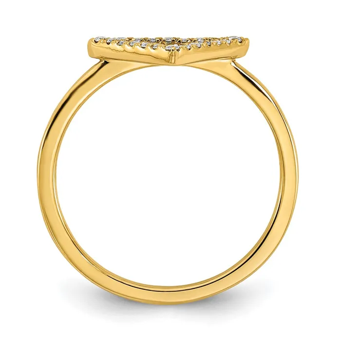 Rings Goldia Solid 14k Yellow Gold Polished Simulated CZ Triangle Ring