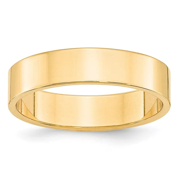 Rings Goldia Solid 18K Yellow Gold 5mm Light Weight Flat MensWomens Wedding Band Ring Size 10 Rings Goldia Solid 18K Yellow Gold 5mm Light Weight Flat MensWomens Wedding Band Ring Size 10