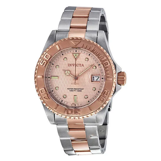 Rings JMS always Original Invicta Pro Diver Automatic Rose Dial Twotone Mens Watch 14344