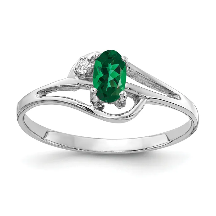 Rings Solid 14k White Gold 5x3mm Oval Mount St Helens VS Simulated CZ Ring Goldia Rings Solid 14k White Gold 5x3mm Oval Mount St Helens VS Simulated CZ Ring Goldia