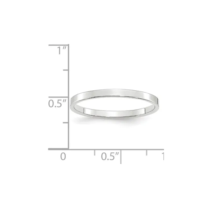 Rings Solid 18K White Gold 2mm Light Weight Flat MensWomens Wedding Band Ring Size 5 Goldia Rings Solid 18K White Gold 2mm Light Weight Flat MensWomens Wedding Band Ring Size 5 Goldia