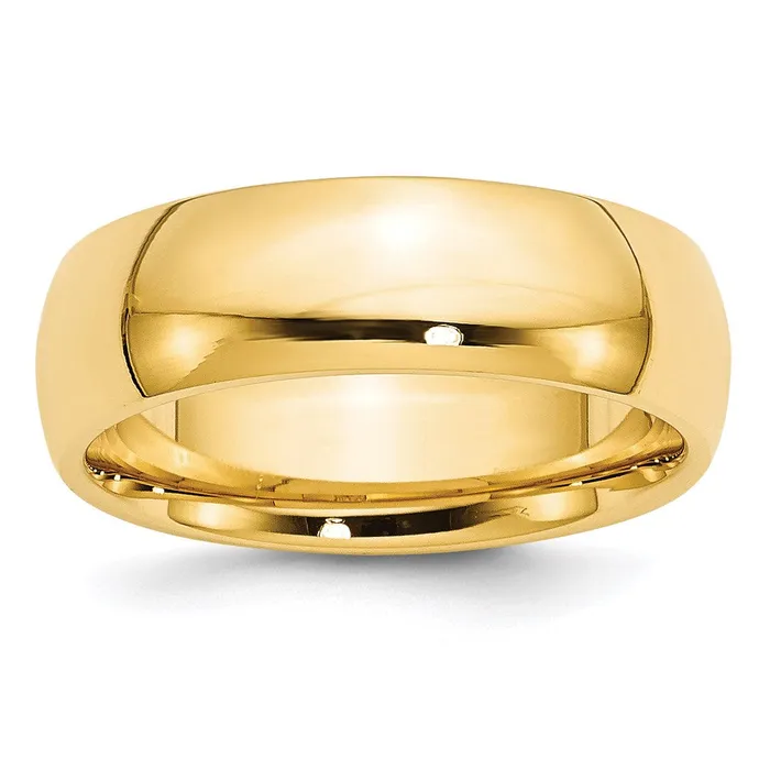 Rings Solid 18K Yellow Gold 7mm Comfort Fit MensWomens Wedding Band Ring Size 5 Goldia Rings Solid 18K Yellow Gold 7mm Comfort Fit MensWomens Wedding Band Ring Size 5 Goldia