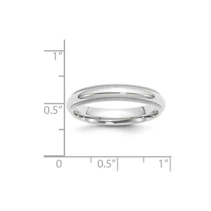 Solid 10K White Gold 4mm Milgrain Comfort Fit MensWomens Wedding Band Ring Size 85 Goldia Rings Solid 10K White Gold 4mm Milgrain Comfort Fit MensWomens Wedding Band Ring Size 85 Goldia Rings