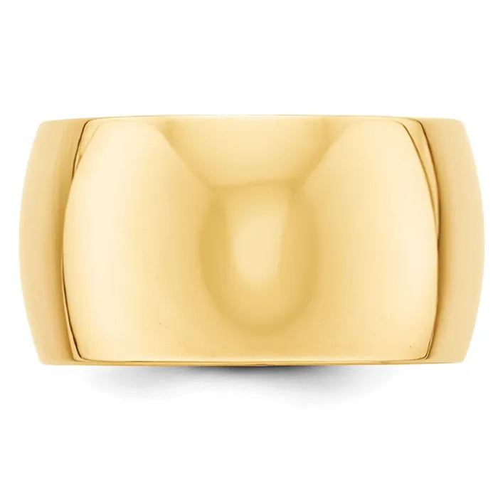 Solid 10K Yellow Gold 12mm Half Round MensWomens Wedding Band Ring Size 6 Goldia Rings Solid 10K Yellow Gold 12mm Half Round MensWomens Wedding Band Ring Size 6 Goldia Rings