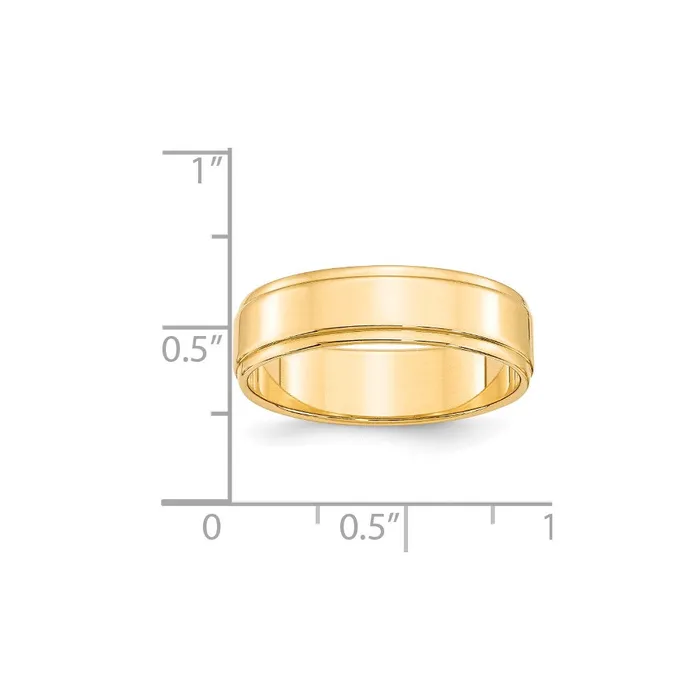 Solid 10K Yellow Gold 6mm Flat with Step Edge MensWomens Wedding Band Ring Size 10 Goldia Rings Solid 10K Yellow Gold 6mm Flat with Step Edge MensWomens Wedding Band Ring Size 10 Goldia Rings