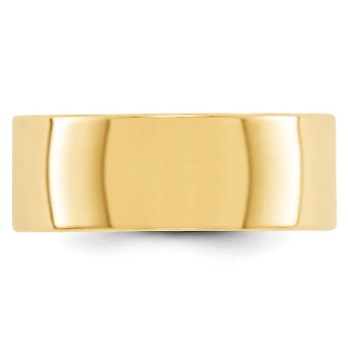 Solid 18K Yellow Gold 8mm Light Weight Flat MensWomens Wedding Band Ring Size 8 Goldia Rings Solid 18K Yellow Gold 8mm Light Weight Flat MensWomens Wedding Band Ring Size 8 Goldia Rings