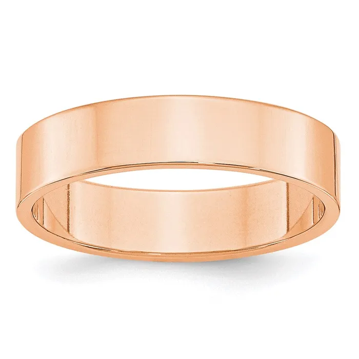 Solid 18K Yellow Gold Rose Gold 5mm Light Weight Flat MensWomens Wedding Band Ring Size 55 Goldia Rings Solid 18K Yellow Gold Rose Gold 5mm Light Weight Flat MensWomens Wedding Band Ring Size 55 Goldia Rings