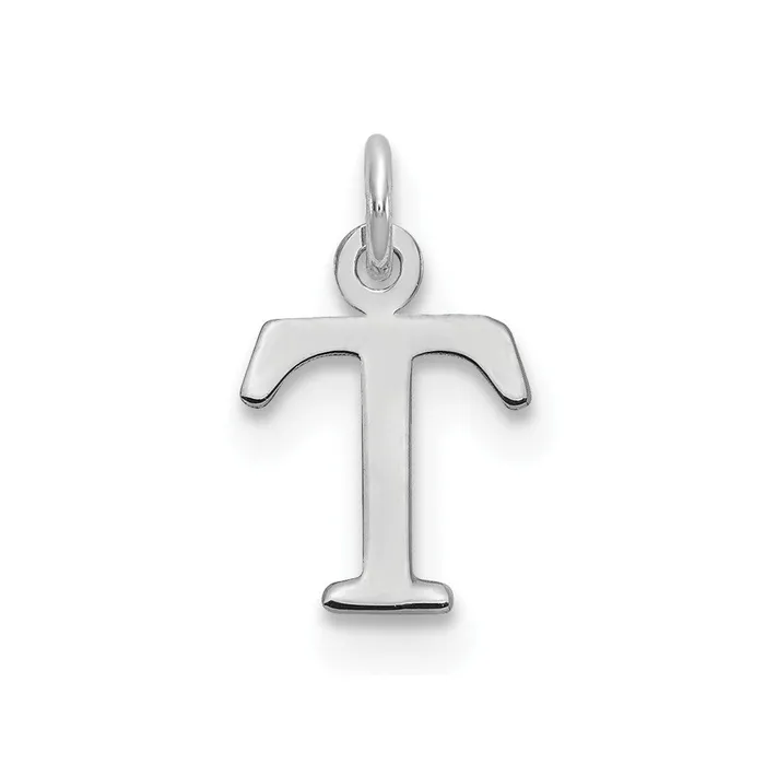 10k White Gold Cutout Letter T Initial Charm TreasureFineJewelers Charm Necklaces 10k White Gold Cutout Letter T Initial Charm TreasureFineJewelers Charm Necklaces