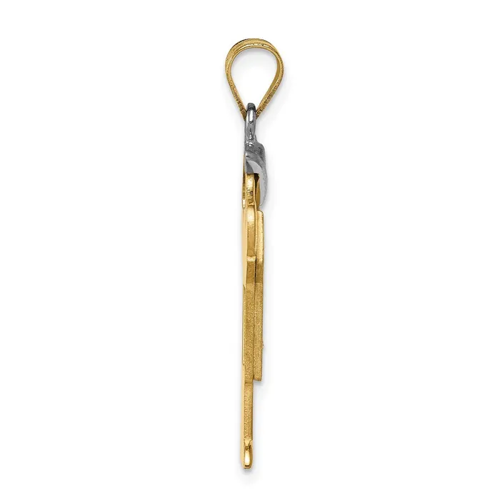 14k Twotone VS Diamond Kid Pendant TreasureFineJewelers Rings