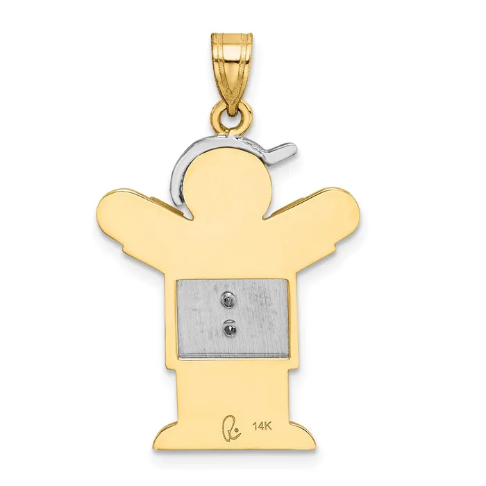 14k Twotone VS Diamond Kid Pendant TreasureFineJewelers Rings