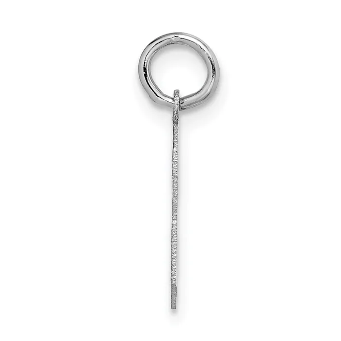 14k White Gold Small Satin Number 6 Charm TreasureFineJewelers Charm Necklaces