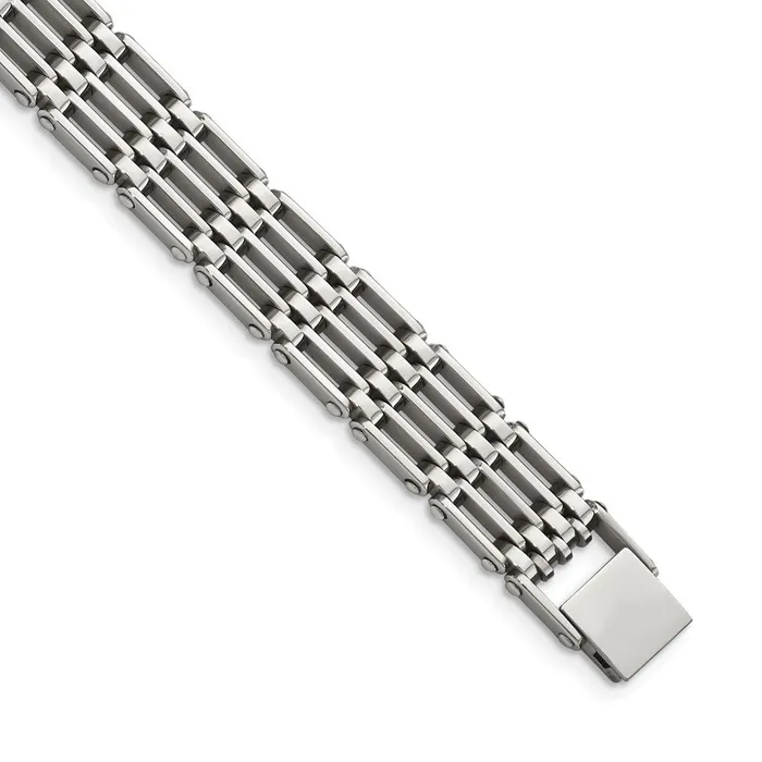 Chisel Stainless Steel Polished 85 inch Link Bracelet TreasureFineJewelers Bracelets Chisel Stainless Steel Polished 85 inch Link Bracelet TreasureFineJewelers Bracelets
