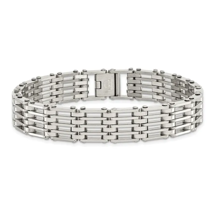 Chisel Stainless Steel Polished 85 inch Link Bracelet TreasureFineJewelers Bracelets