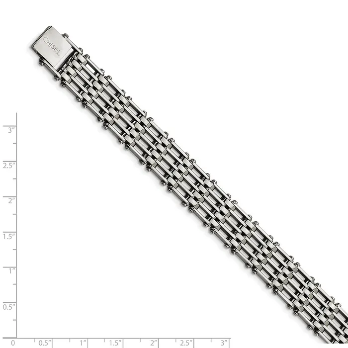 Chisel Stainless Steel Polished 85 inch Link Bracelet TreasureFineJewelers Bracelets