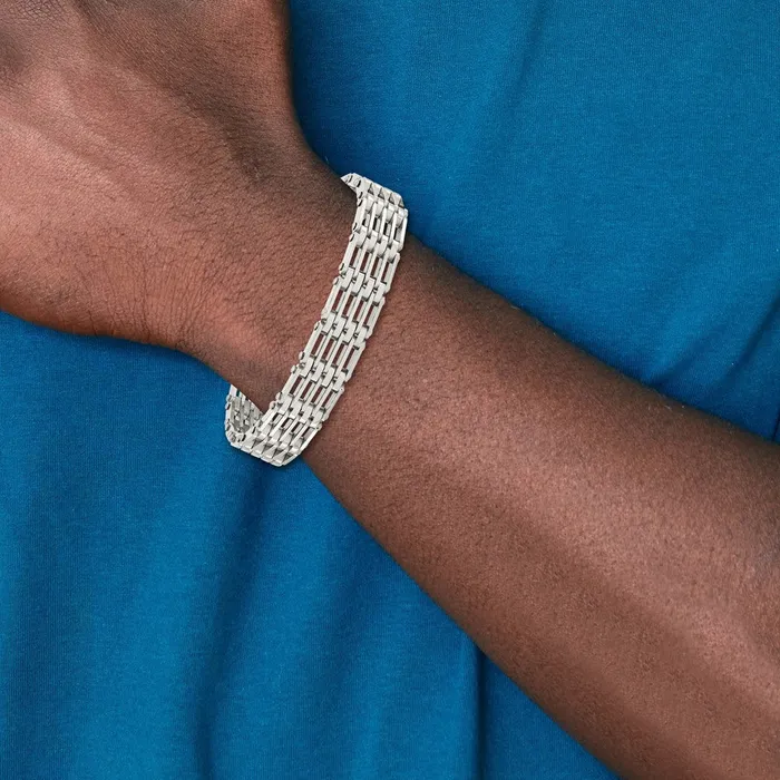 Chisel Stainless Steel Polished 85 inch Link Bracelet TreasureFineJewelers Bracelets