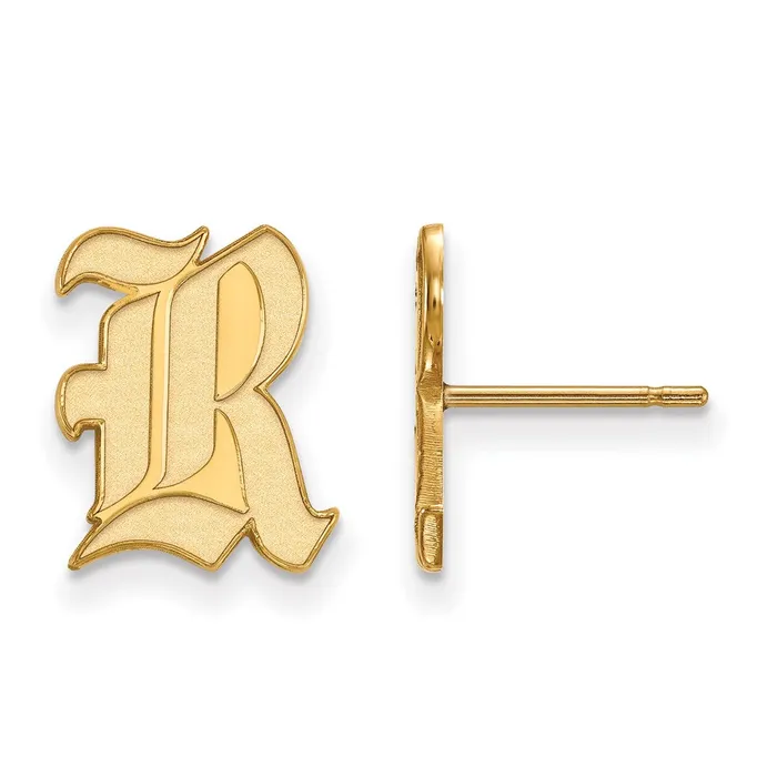 Earrings TreasureFineJewelers 14K Yellow Gold Rice University Small Post Earrings Earrings TreasureFineJewelers 14K Yellow Gold Rice University Small Post Earrings