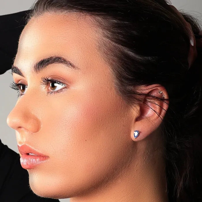 Ema Jewels Earrings Aletheia Sapphire Sterling Silver Earrings