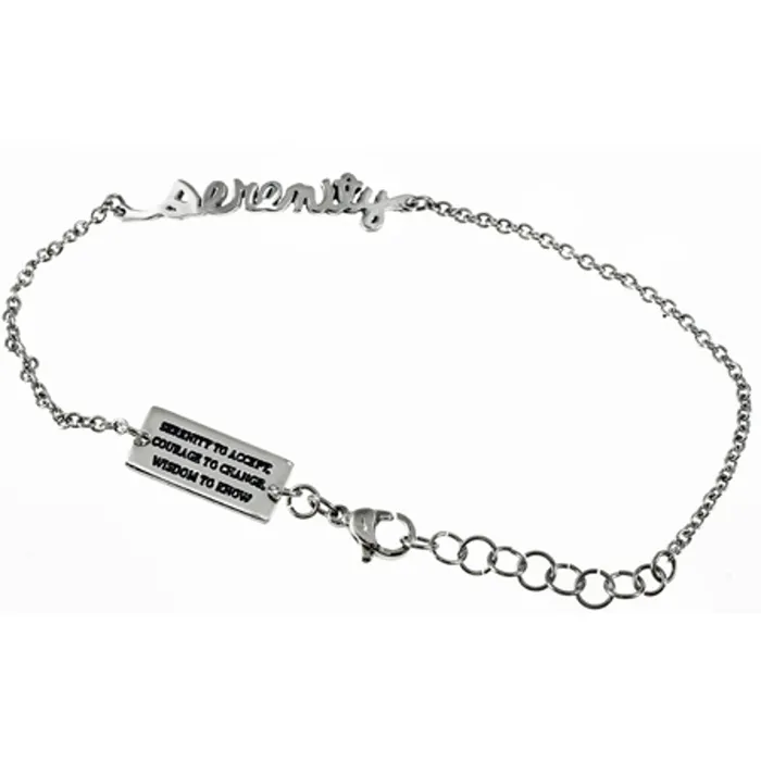 North Arrow Shop Bracelets SERENITY Bracelet Bible Verse Adjustable 7 to 8 Steel Chain North Arrow Shop Bracelets SERENITY Bracelet Bible Verse Adjustable 7 to 8 Steel Chain