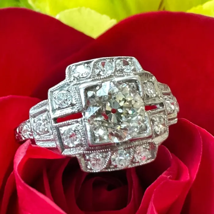 Platinum Diamond Ring 13000723 ONeills Estate Jewelry Rings