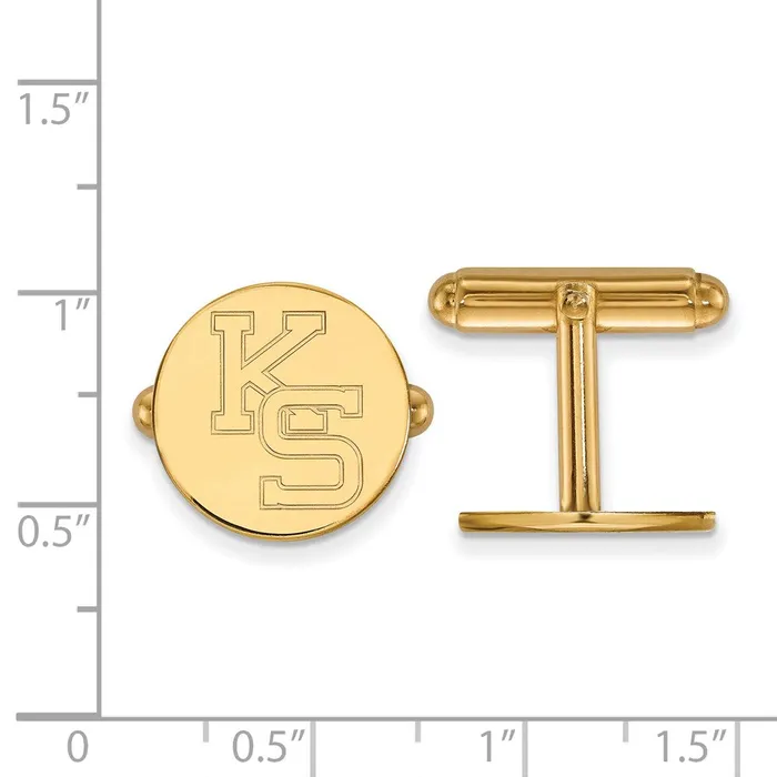 PreStyled Sets TreasureFineJewelers 14k Gold Kansas State University KS Cuff Links