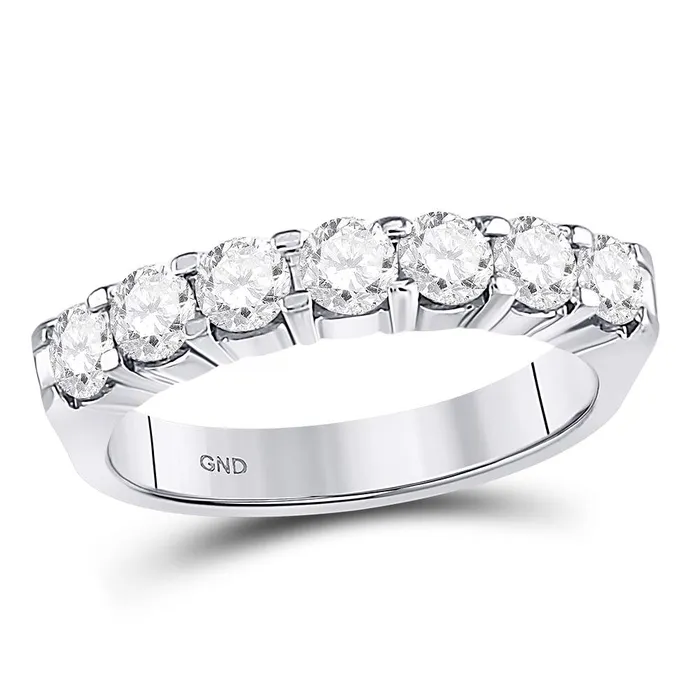 Rings North Arrow Shop 14kt white gold womens round diamond single row comfort wedding band 100 cttw102066 Rings North Arrow Shop 14kt white gold womens round diamond single row comfort wedding band 100 cttw102066