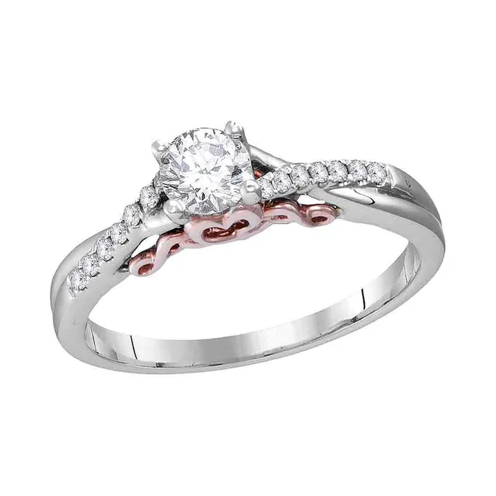 Rings North Arrow Shop 14kt white gold womens round diamond solitaire bridal wedding engagement ring 12 cttw113628 Rings North Arrow Shop 14kt white gold womens round diamond solitaire bridal wedding engagement ring 12 cttw113628